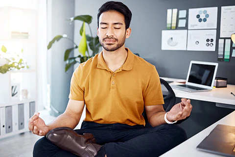 Abstract warm-toned illustration about rhythm and focus